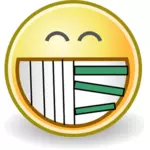 Evil smiley with piano teeth vector drawing