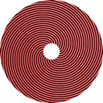 Image de vecteur pour le cercle rouge spirale