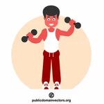 Exercises with dumbbell