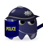 Spelet polis ikon vektorbild
