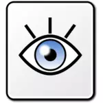 Vektor-ClipArt funkelnden Augen Quadrat Vektor Zeichen