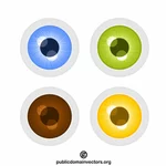 Colorful eyes vector clip art