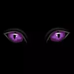 紫色的眼睛，在黑暗的矢量图形