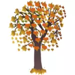 Podzimní strom větev Vektor Klipart