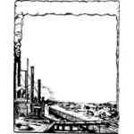 Fabriek boot frame vector afbeelding