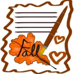 Fall paper note vector image