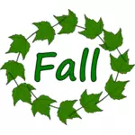 Vector de la imagen de hojas de otoño verde
