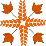 Autumn leaves arrangement vector image