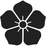 Siluet vektor ilustrasi ikon bunga