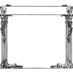 Roman book frame vector illustration
