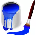 Paintbrush and bucket