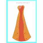 Image vectorielle de couleur officielle ladies robe