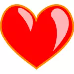 Coeur rouge favoris lien vector clip ar