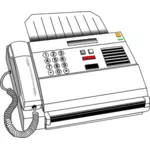 Fax-Maschine-Vektor-Bild