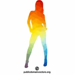 Vrouwelijke danser silhouet clip kunst
