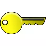 Plain gold key vector clip art