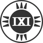 האיור וקטורית לוגו המותג בדיונית