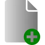Niveaux de gris ajouter fichier icône vector clipart
