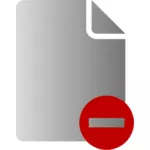 Scala di grigi eliminare ClipArt vettoriali icona di file