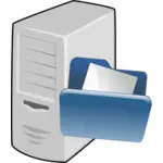 Vector illustration of file server icon