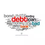 Financial word cloud graphic