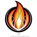 Ogień logo grafiki wektorowej
