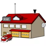 Vector clip art of fire house