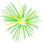 Image vectorielle vert de feux d'artifice