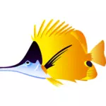 黑色和黄色的鱼矢量图