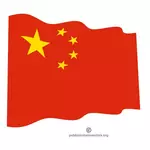 Wellenförmige Flagge China