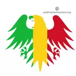 Aigle héraldique avec drapeau du Mali