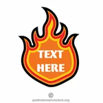 Oheň plamen textové pole