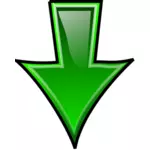 緑の下向き矢印