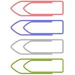 Vector clip art of paper clips