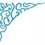 Vektorový obrázek modrém rohu rámu dekorace