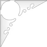Illustration vectorielle du coin supérieur gauche de s'épanouir
