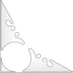 Vector image of flourish lower left corner