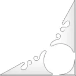 Vector drawing of flourish lower right corner