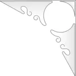 Grafică vectorială a înflori colţul din dreapta