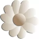 Vektor seni klip bunga dalam warna-warna pucat coklat
