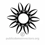 Schwarze Blume-Vektor-Bild