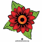 Red flower clip art graphics