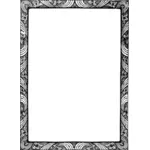 Flower themed rectangular frame vector illustration