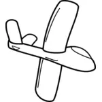 الكرتون طائرة شراعية الجانب السفلي