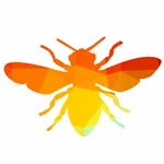 Color silhouette of a fly