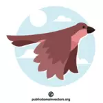 Flygande fågel vektor