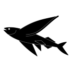 Trout fish silhouette vector image | Public domain vectors