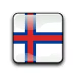Faroe Island flagga knappen