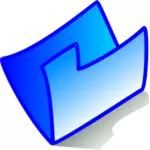 Gambar vektor icon folder biru komputer saya
