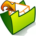 Illustration vectorielle de l'icône du dossier courrier entrant